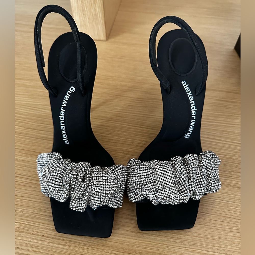 Alexander Wang. Julie crystal scrunchy heels